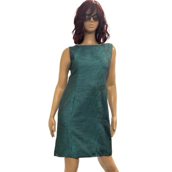 Tahari A.S.L. Rhinestone Neckline Dress - Picture 1 of 3